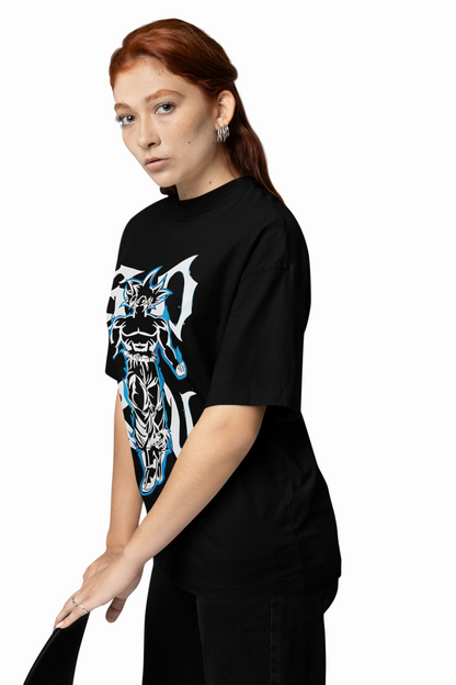 Strong Goku Anime Oversized T-Shirt Bold Fan Streetwear Fit