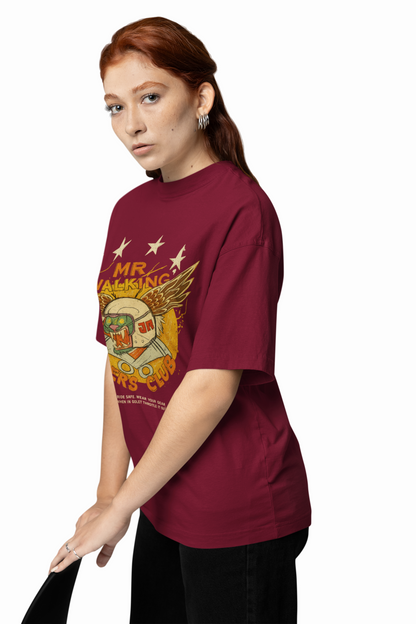 Bikers Club Oversized T-Shirts Bold Rider Streetwear Style