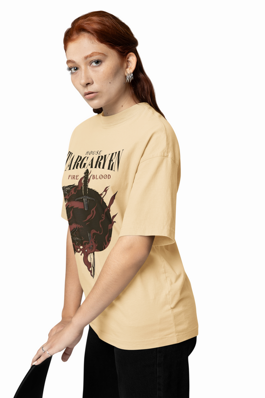 House Targaryen Oversized T-Shirts Fire Blood Streetwear