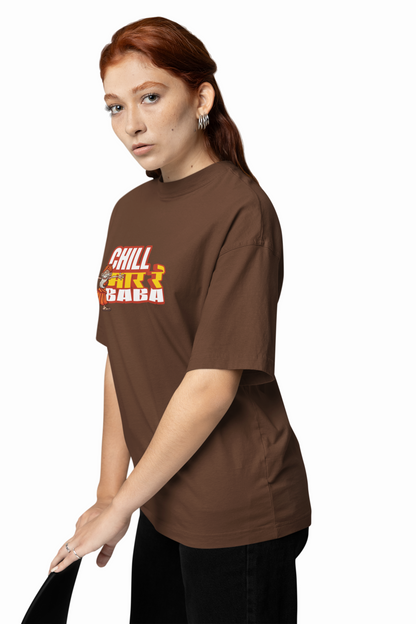 Chill Mar Re Baba Marathi Oversized T-Shirt Desi Style
