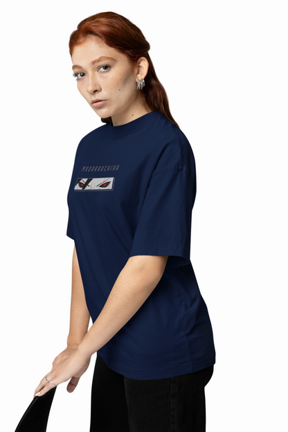 Oversized T-Shirt Red Eye Reckoning Bold Casual Wear Style
