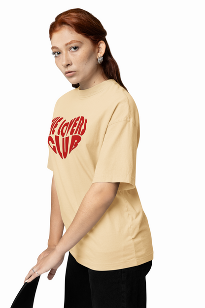 Lovers Club Oversized T-Shirts Bold Romantic Stylish Couples