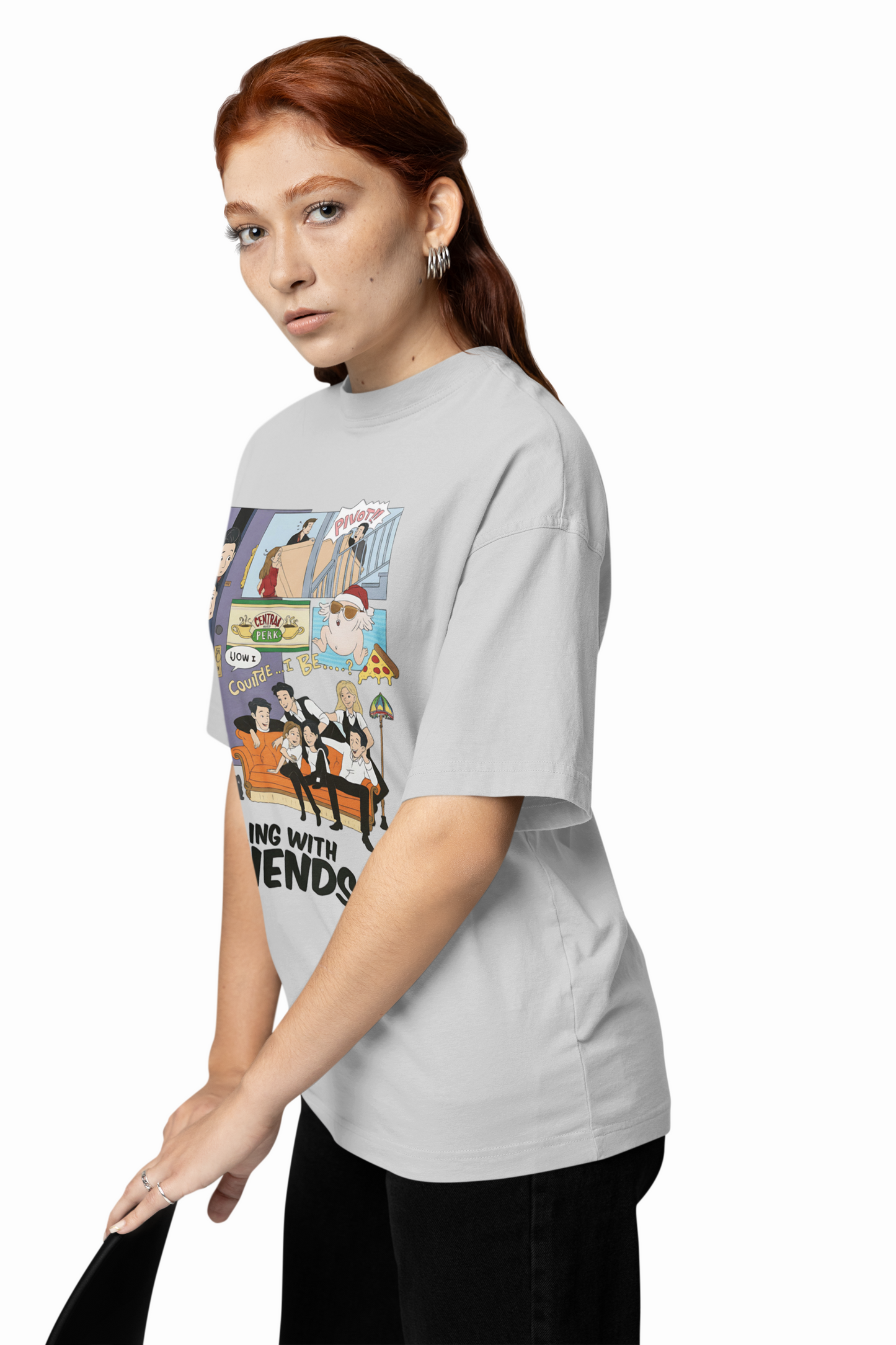 Chilling With Friends Oversized T Shirt Stylish Wear