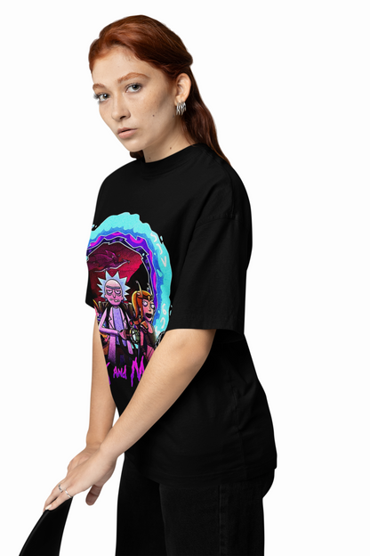 Rick Morty Warrior Oversized T-Shirts Graphic Streetwear Tee