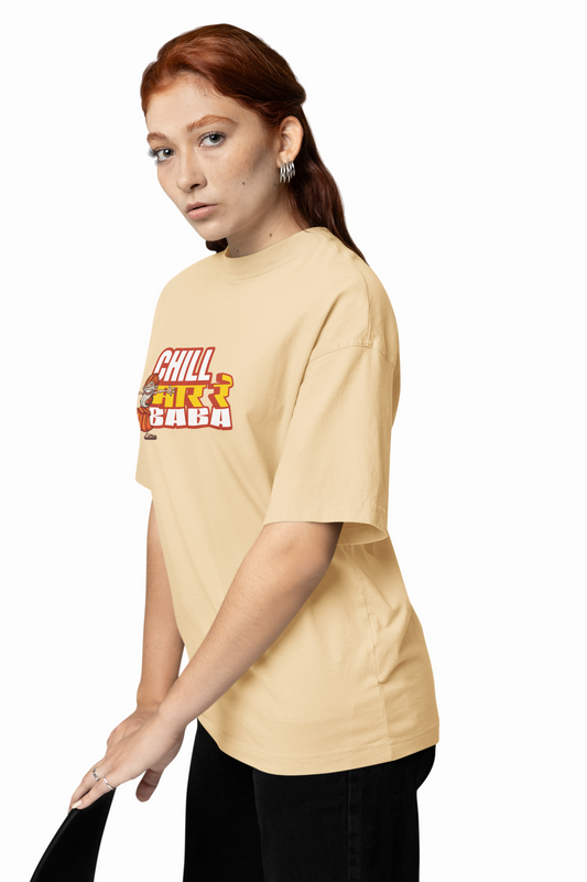 Chill Mar Re Baba Marathi Oversized T-Shirt Desi Style