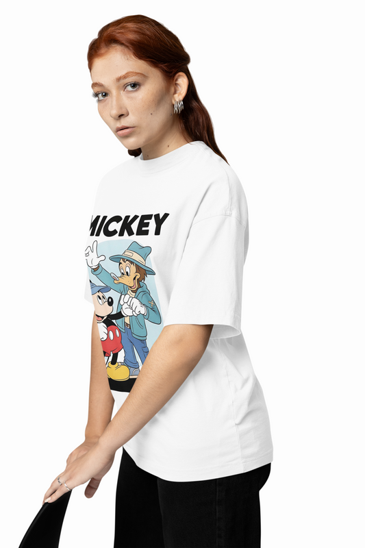 Mickey And Goofy Oversized T-Shirts