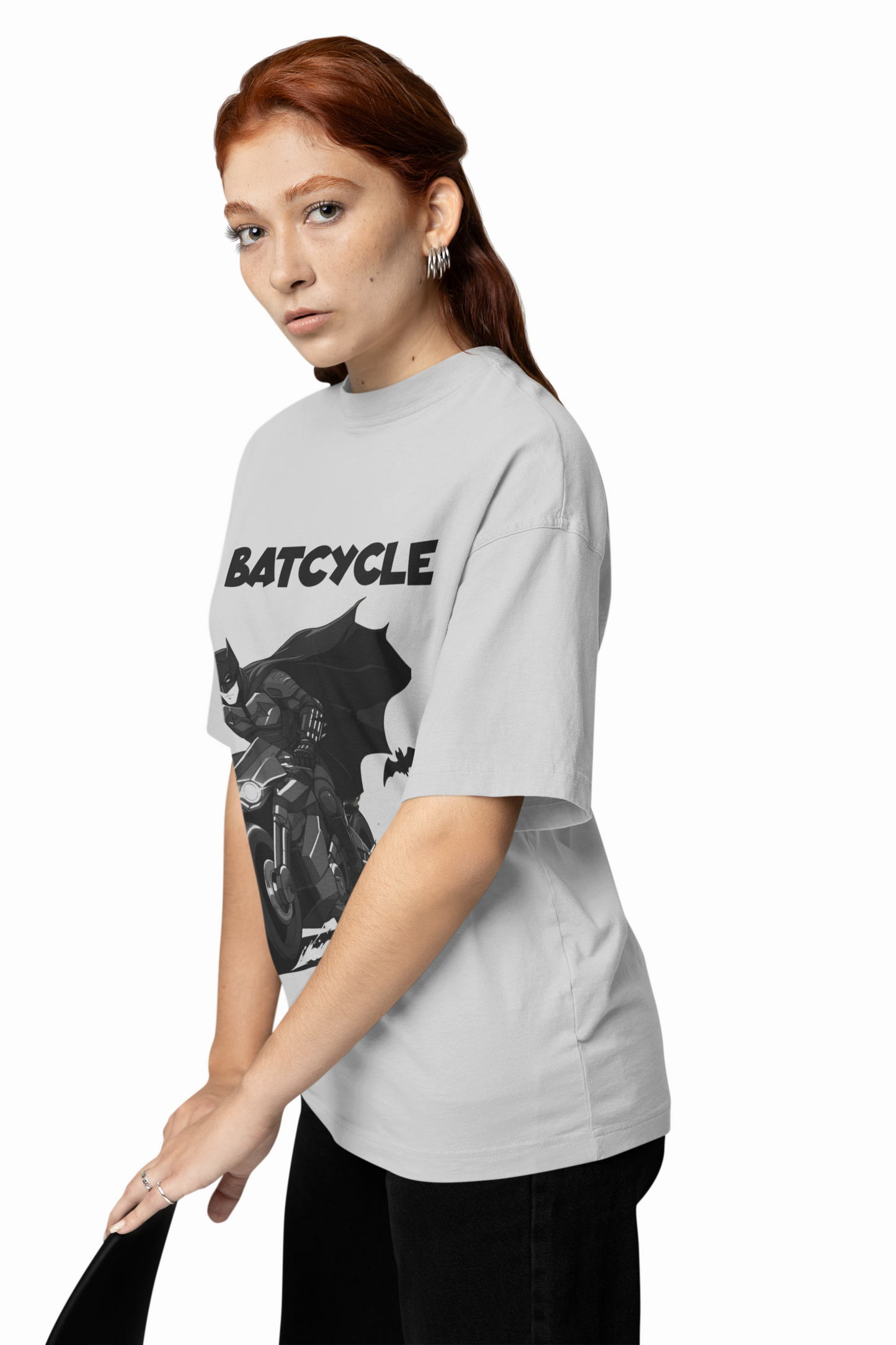 I'M Batcycle T-Shirt Oversized Fit with Bold Batcycle Design
