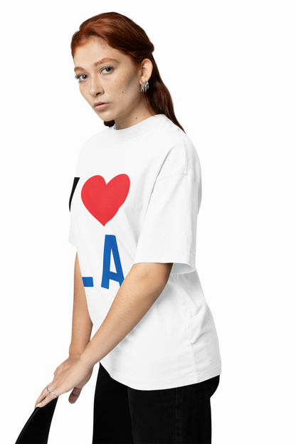 La Love Oversized T-Shirts Stylish Casual Graphic Wear Unisex