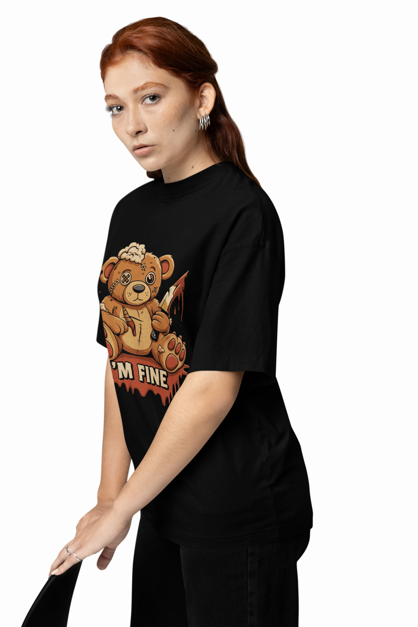 I’m Fine Oversized T-Shirts – Bold Emotional Streetwear Style
