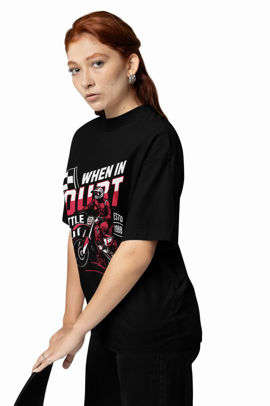 Dirt Bike Oversized T-Shirts Bold Moto Streetwear for Riders