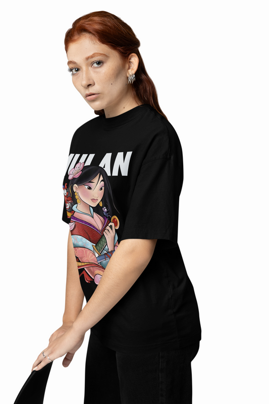 Mulan Princess Oversized T-Shirt – Brave Disney Warrior Style