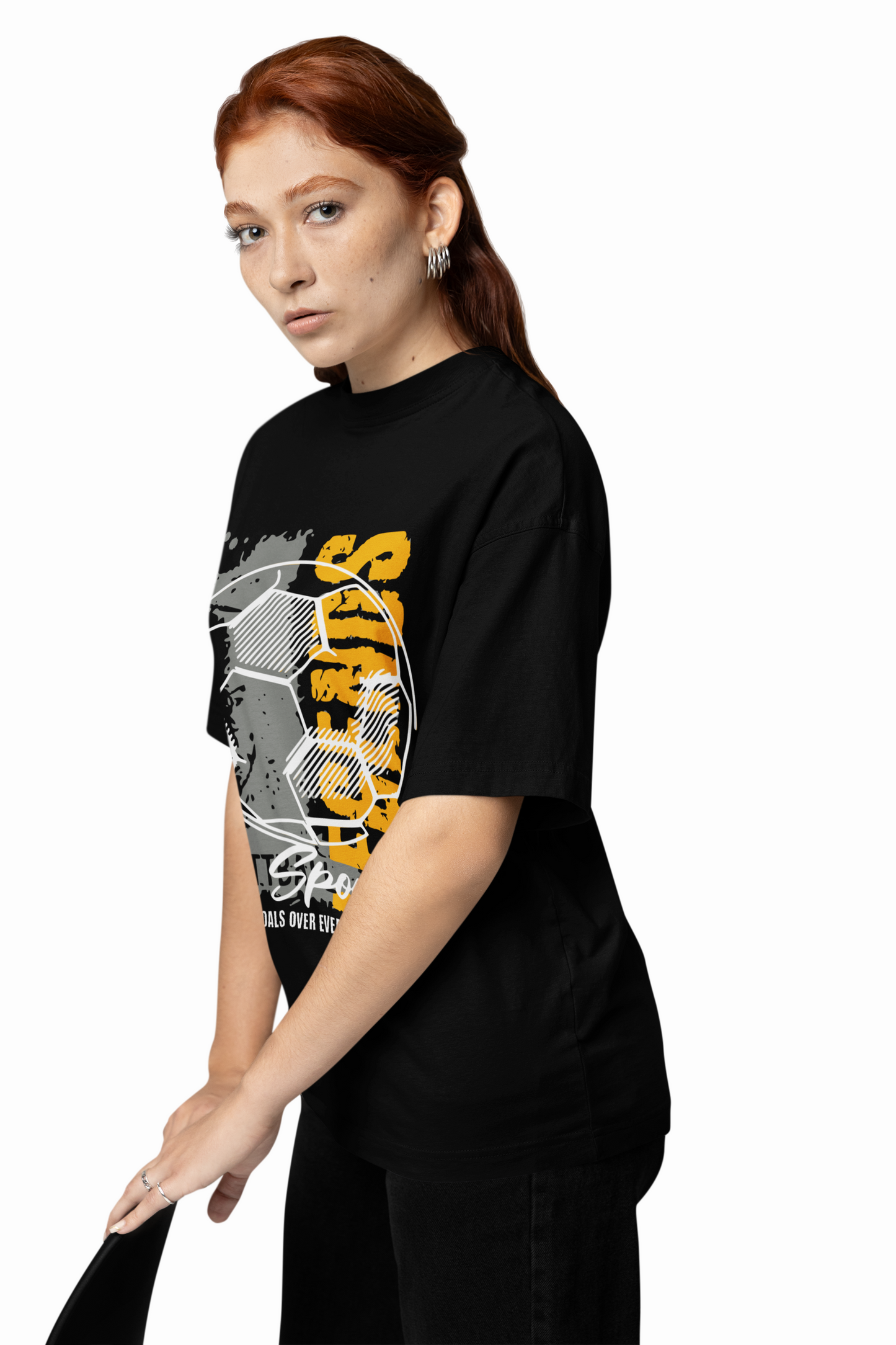 Football Oversized T-Shirt – Bold Graphic Street Style