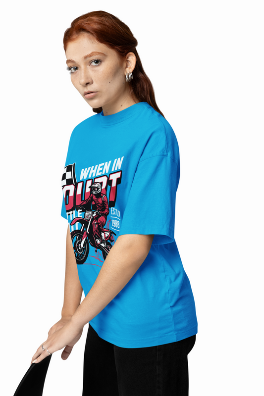 Dirt Bike Oversized T-Shirts Bold Moto Streetwear for Riders