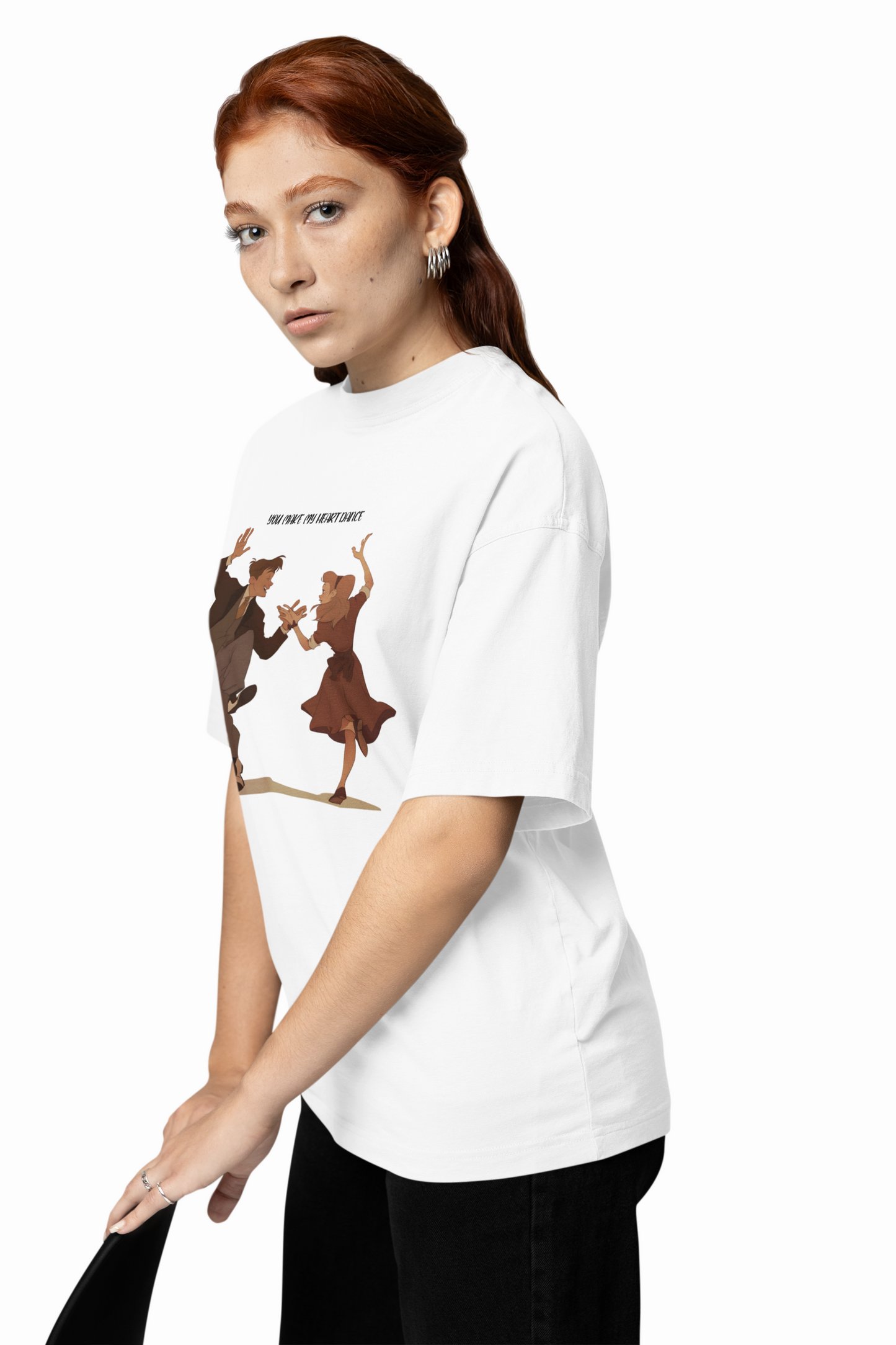 Dancing Couple Oversized T-Shirts Express Love & Every Move
