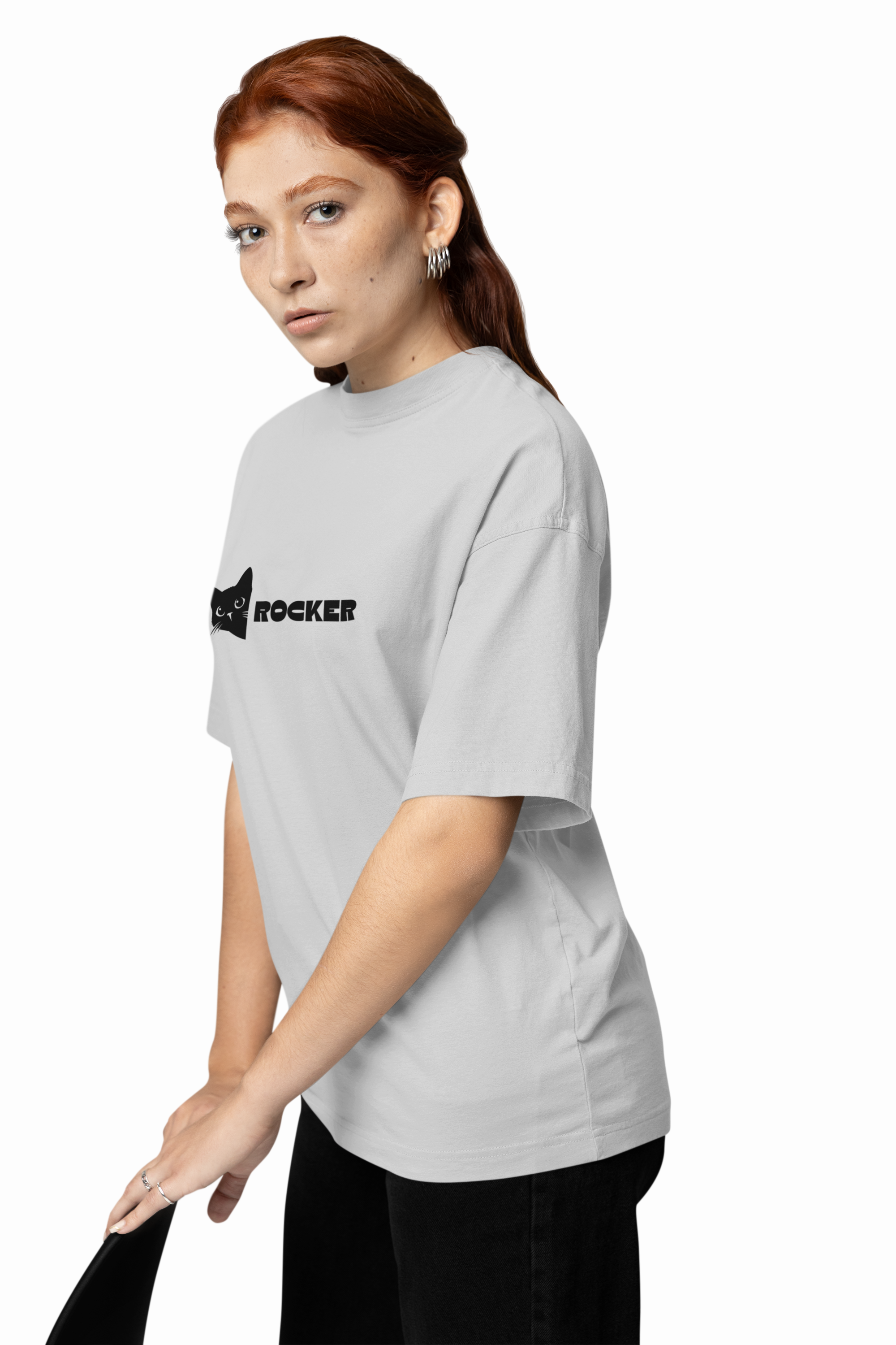 Rockstar Cat Oversized T-Shirt