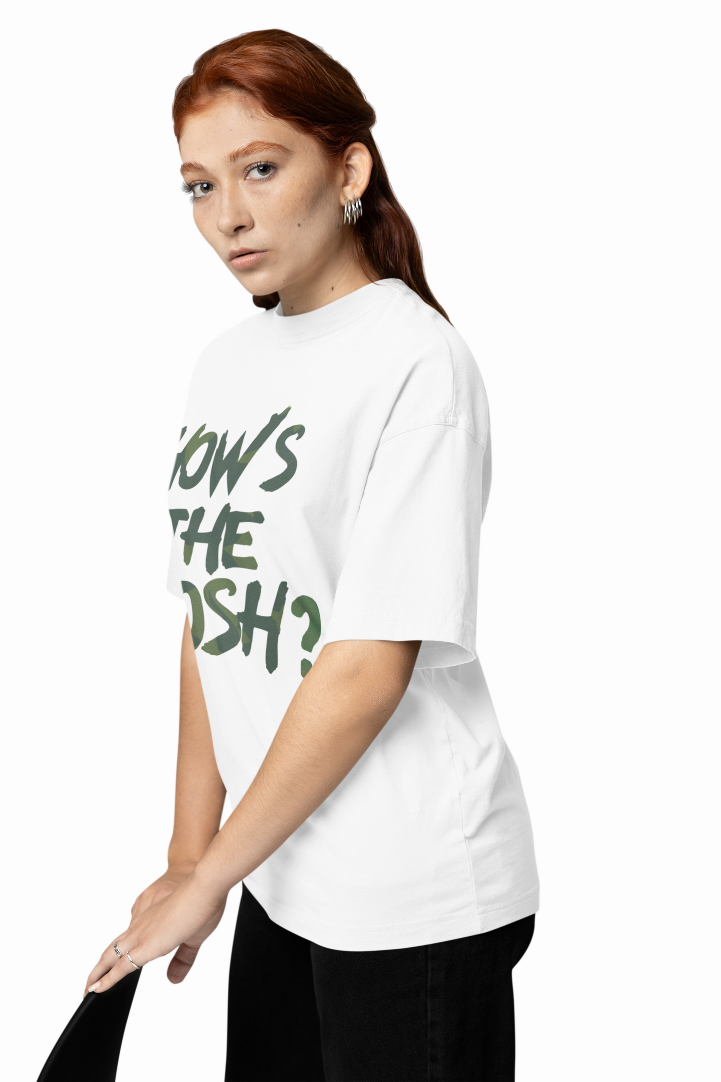 How's The Josh Oversized T-Shirt Military Style Wear