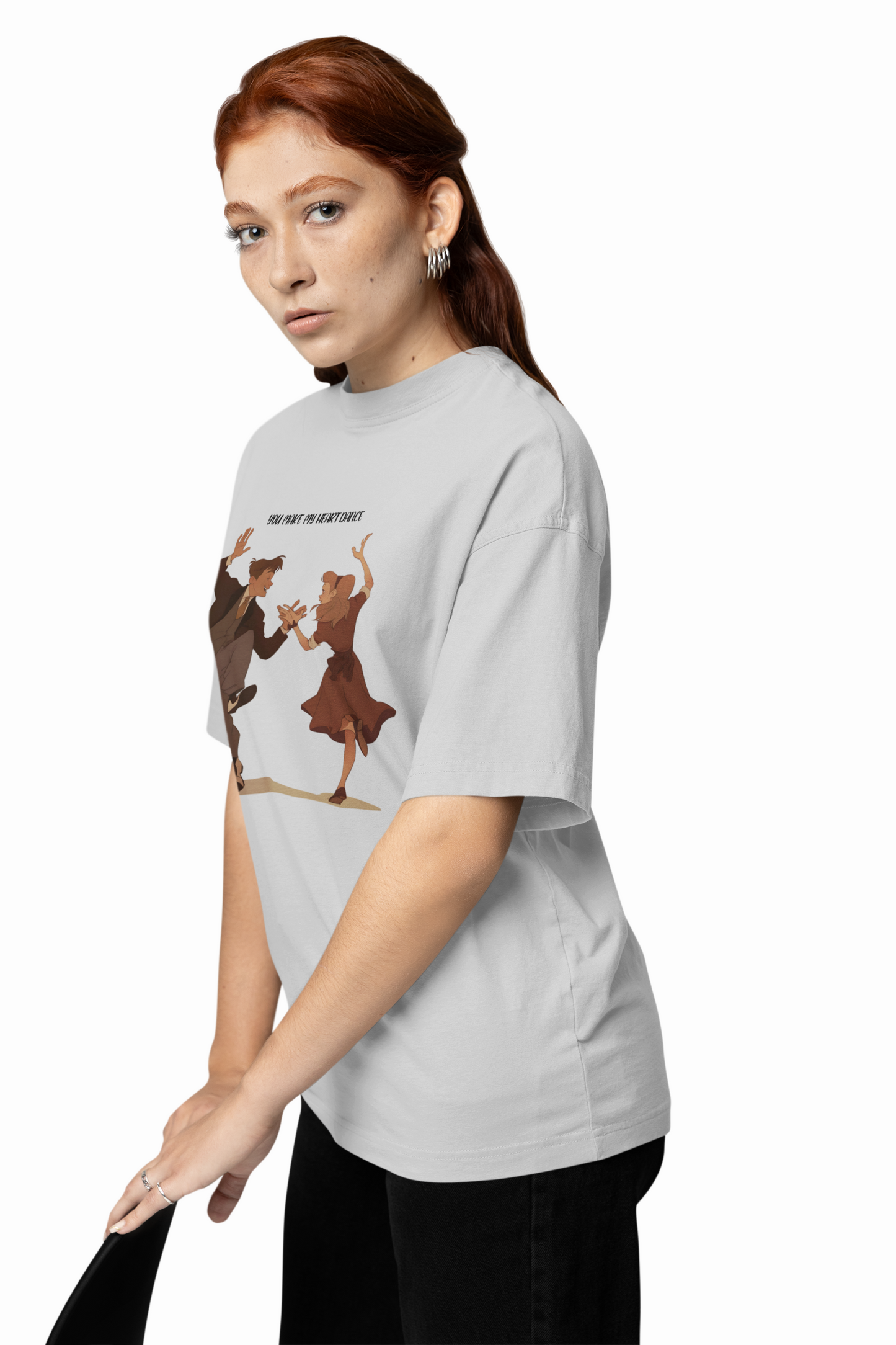 Dancing Couple Oversized T-Shirts Express Love & Every Move