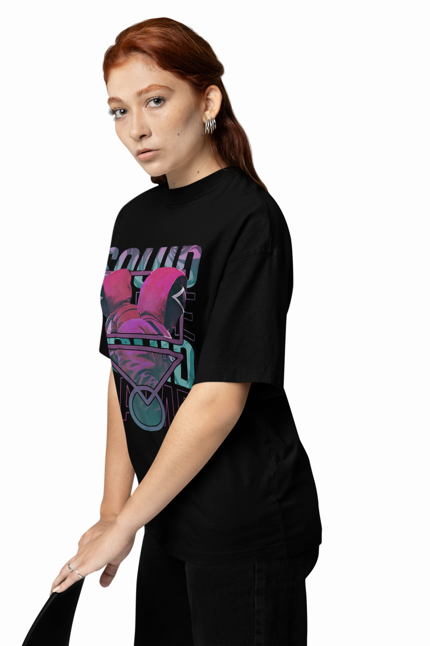 Squid Game Graphic Oversized T-Shirt Bold Pop Culture Tees