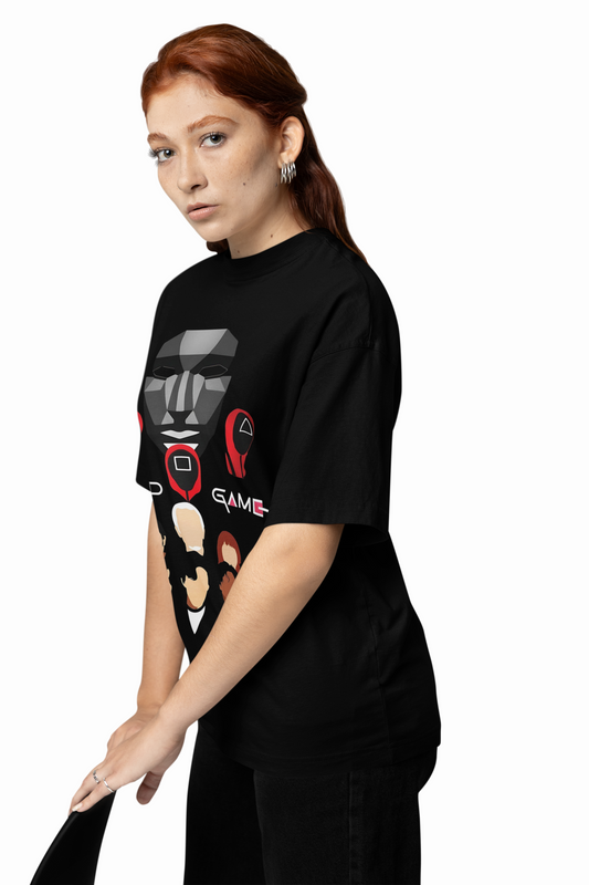 Squid Game Mask Oversized T-Shirt