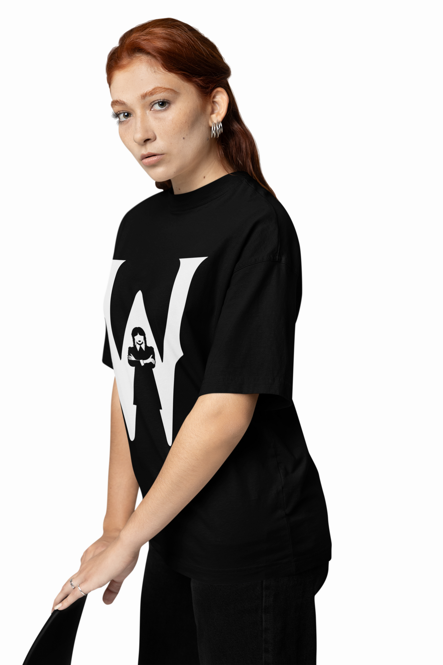 Wednesday Black Oversized T-Shirt for Modern Urban Style Tee
