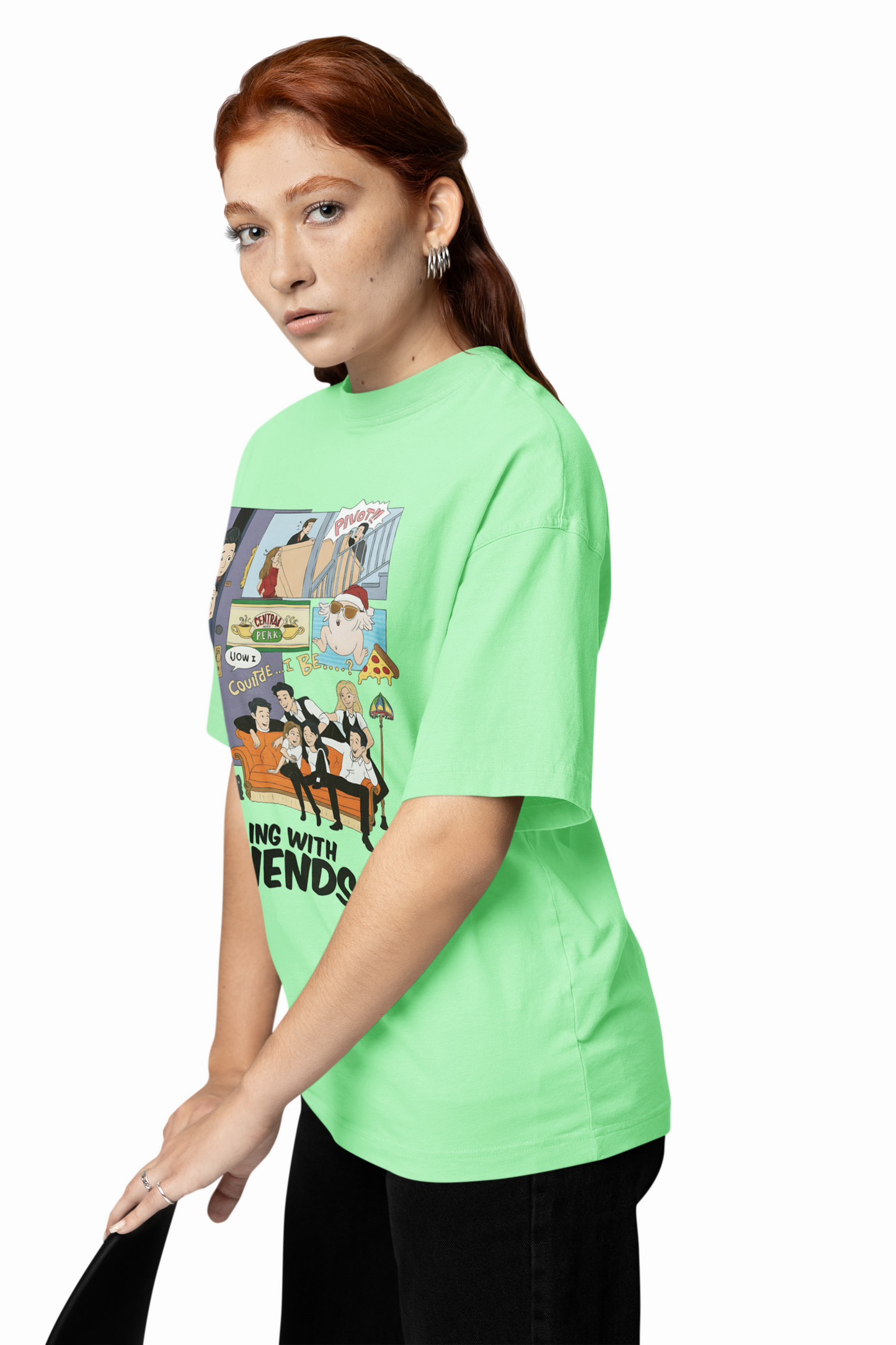 Chilling With Friends Oversized T Shirt Stylish Wear