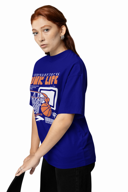 Dunk Life Oversized T-Shirt Basketball Streetwear T-Shirt