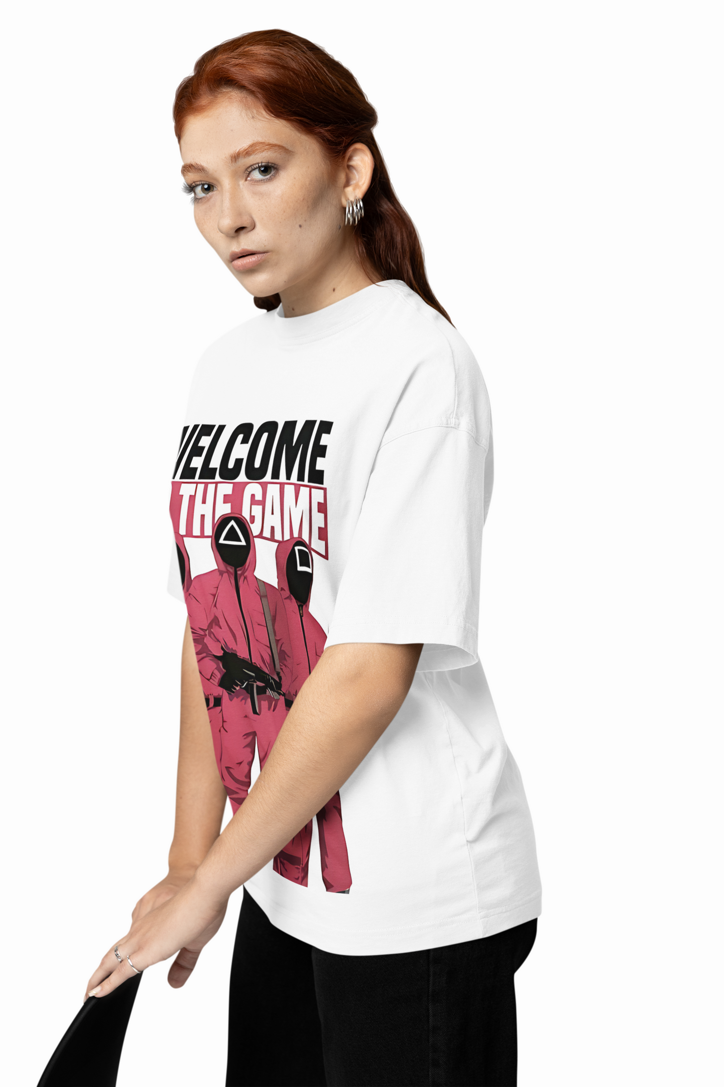 Welcome To The Game White Oversized T-Shirt for Daily Style