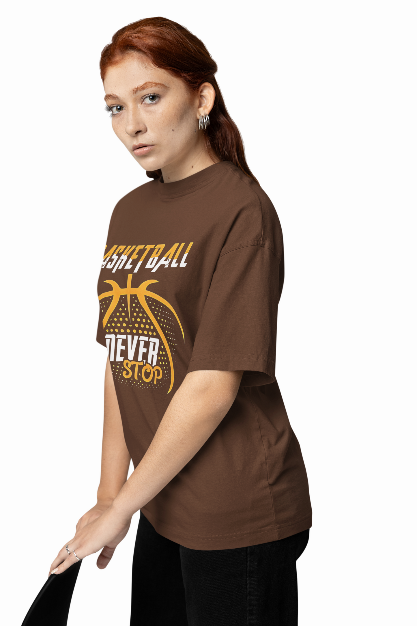Never Stop Oversized T-Shirt Trendy Unisex Streetwear Fit