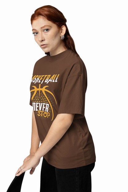 Never Stop Oversized T-Shirt Trendy Unisex Streetwear Fit