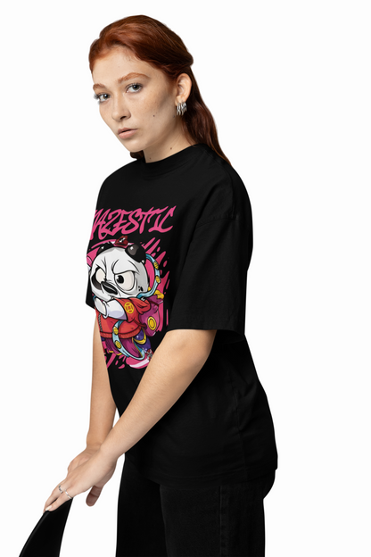 Mazestick Panda Oversized T-Shirt – Trendy Graphic Streetwear