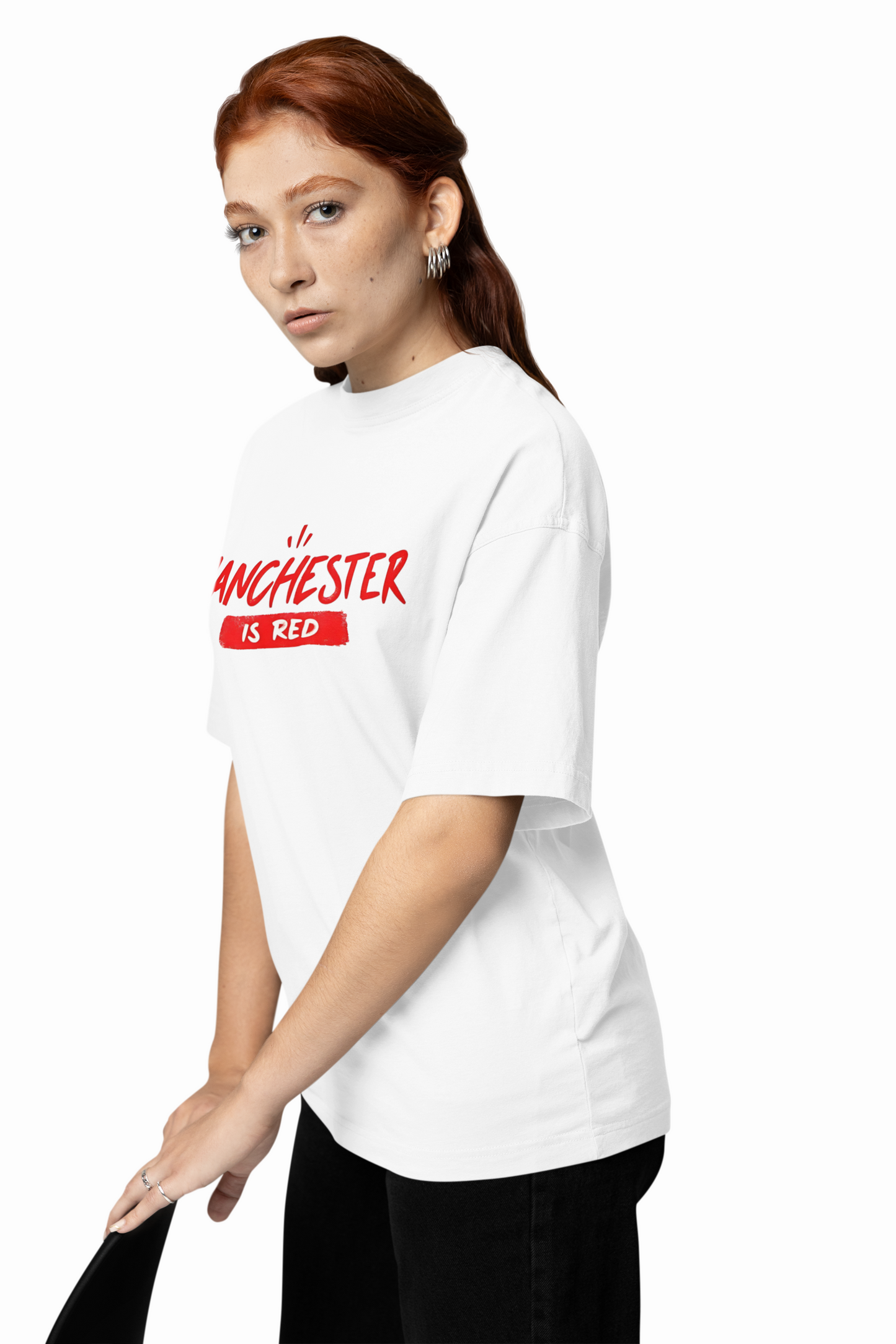 Manchester Is Red Oversized T-Shirt – Bold Football Tee