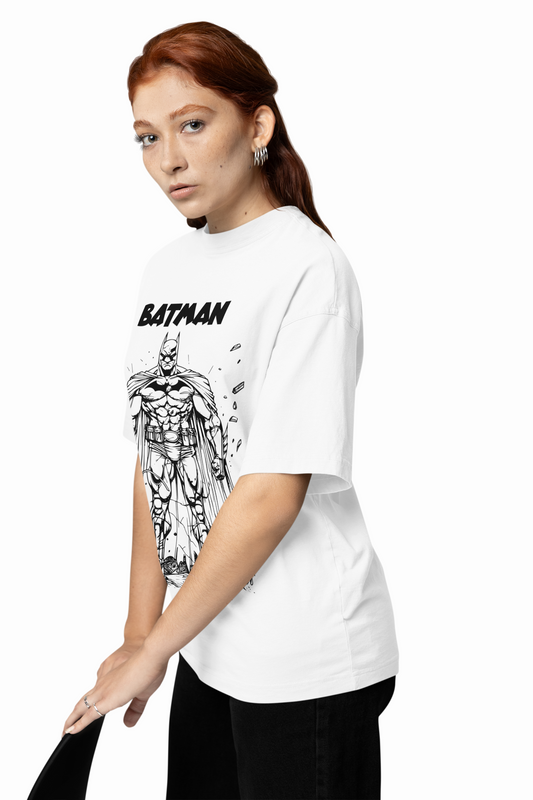 Bat-Man Graphic Oversized T-Shirt
