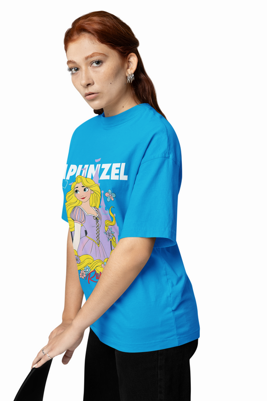Princess Rapunzel Oversized T-Shirt Cute Fairytale Street Tee