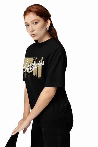 Los Angeles Black Oversized T-Shirts