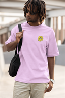 Love Earth Half Sleeve Lavender Oversized T-Shirt for Men by Hello Swanky