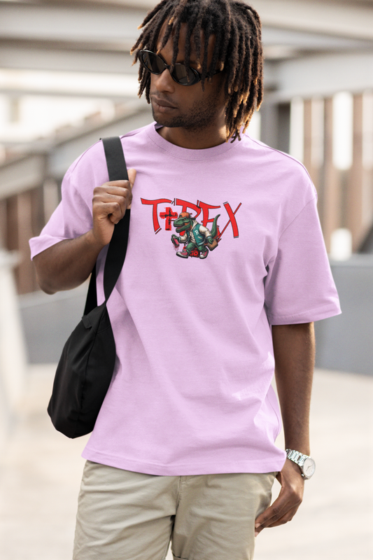 Tirex Unisex Lavender Oversized T-Shirt Trendy Oversized Fit