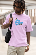 Classy Walk Half Sleeve Lavender Oversized T-Shirt for Men by Hello Swanky