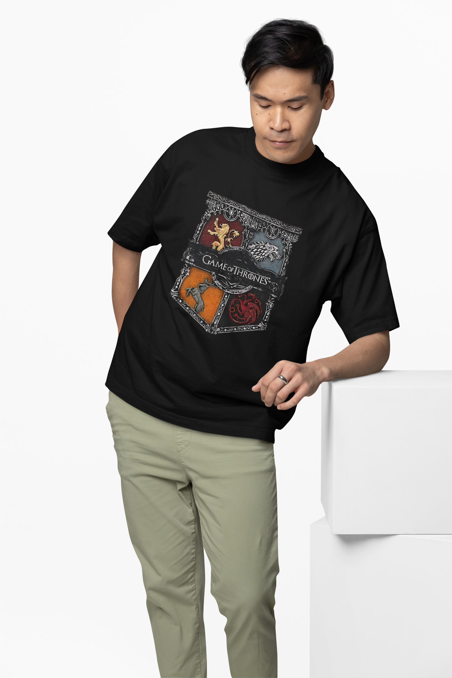 Seven Kingdoms Oversized T-Shirts Graphic Streetwear Tee