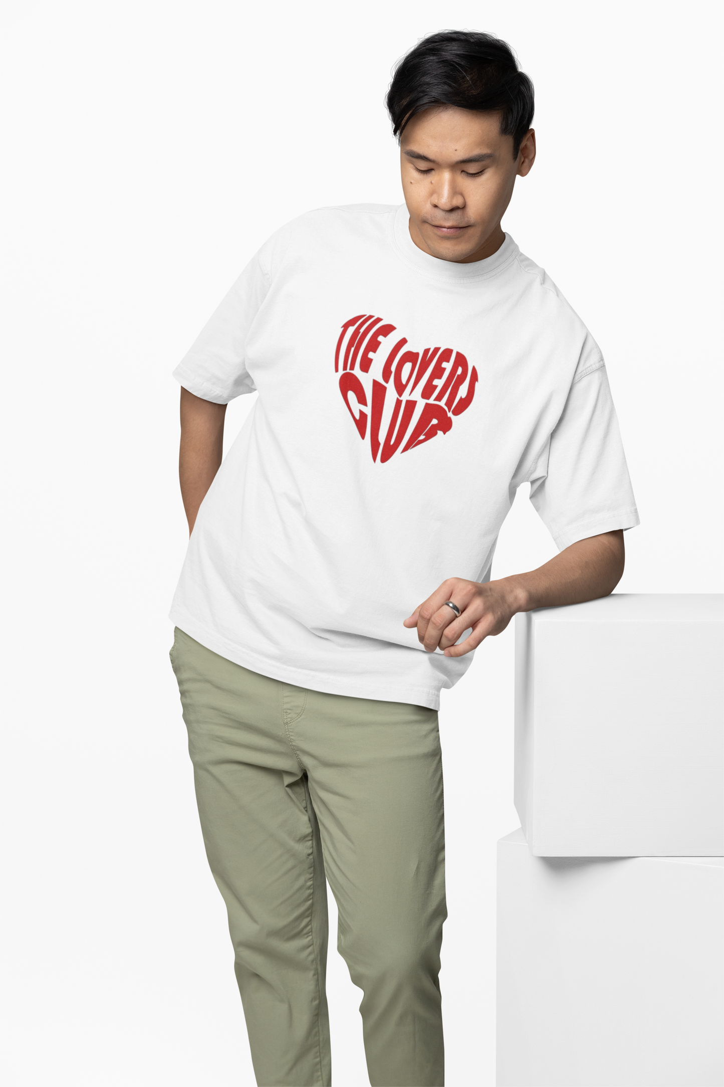 Lovers Club Oversized T-Shirts Bold Romantic Stylish Couples