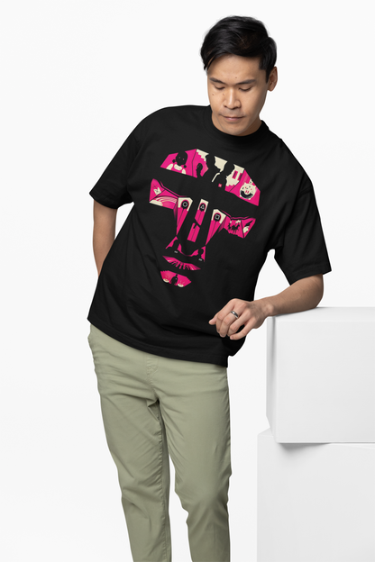 Squid Game Mask Oversized T-Shirt for Bold Pop Culture Styles