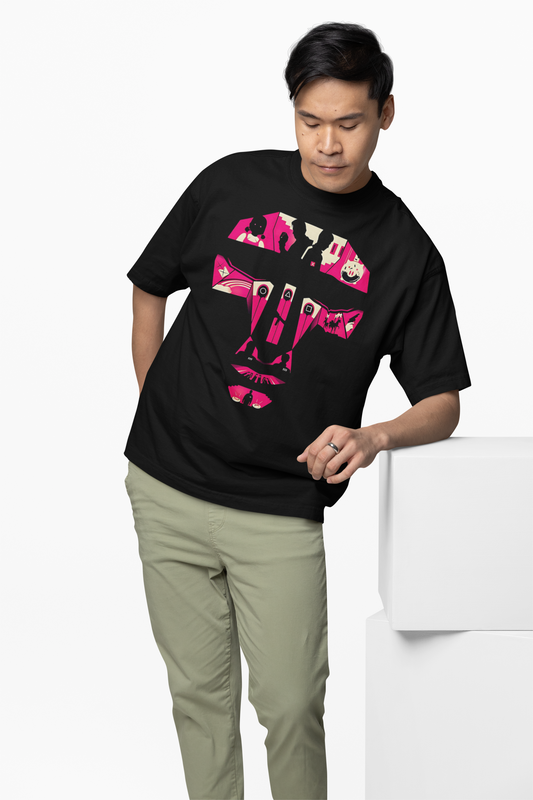 Squid Game Mask Oversized T-Shirt for Bold Pop Culture Styles