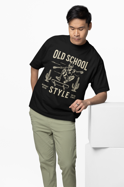 Reinvent Retro Oversized T-Shirt Vintage Graphic Streetwear