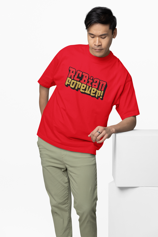 Red & Gold Legacy RCBian Oversized T-Shirts