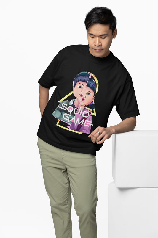 Squid Game Doll Oversized T-Shirt Bold Pop Culture Tees