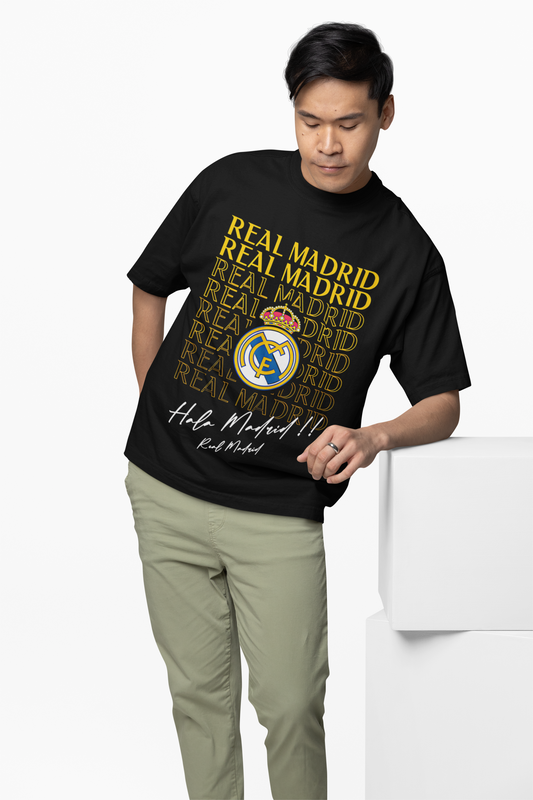 Real Madrid Oversized T-Shirt Printed Streetwear Style