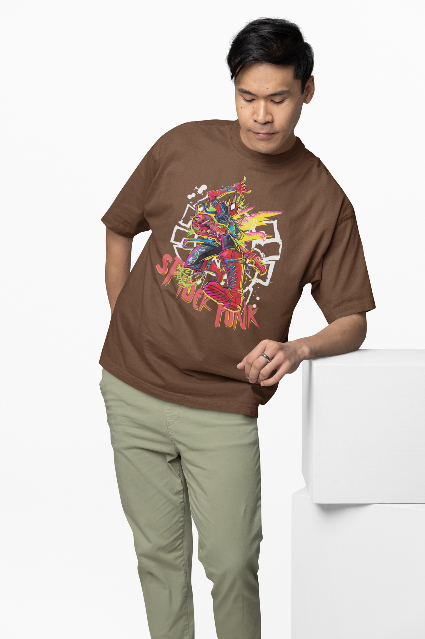 Spider Funk Oversized T-Shirt Urban Hero Streetwear Style