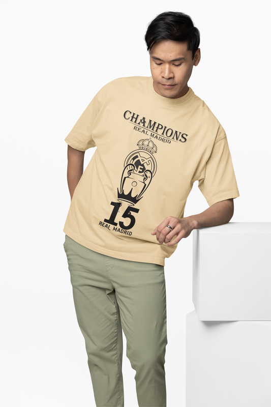 Madrid 15 Champions Oversized T-Shirt – Bold Football Tee