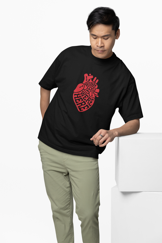 Heart Graphic Oversized T-Shirt Bold Relaxed Streetwear Style