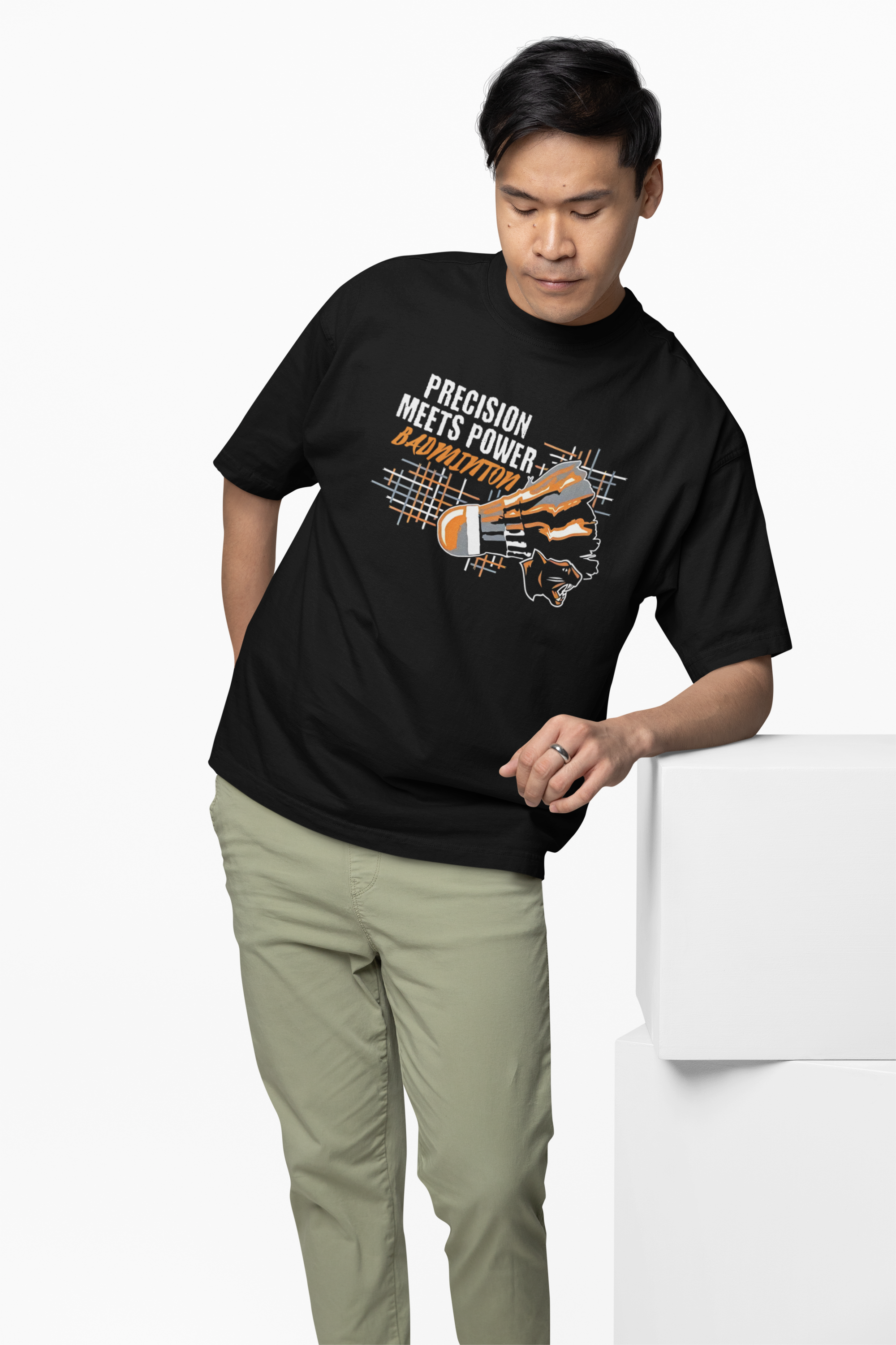 Badminton Meets Power Oversized T-Shirt