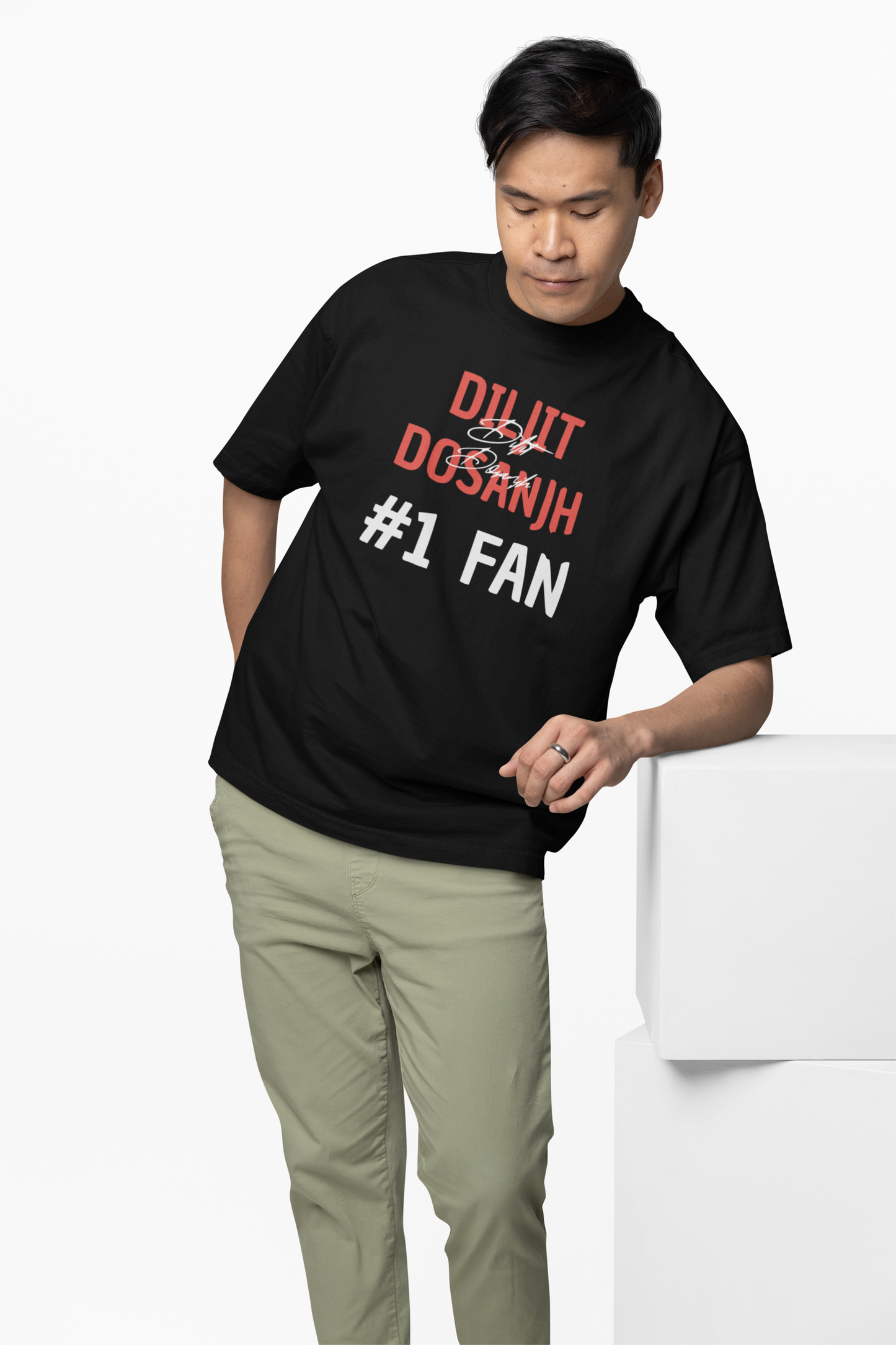 Diljit #1 Fan Oversized T-Shirt Panjabi Streetwear Trendy Look